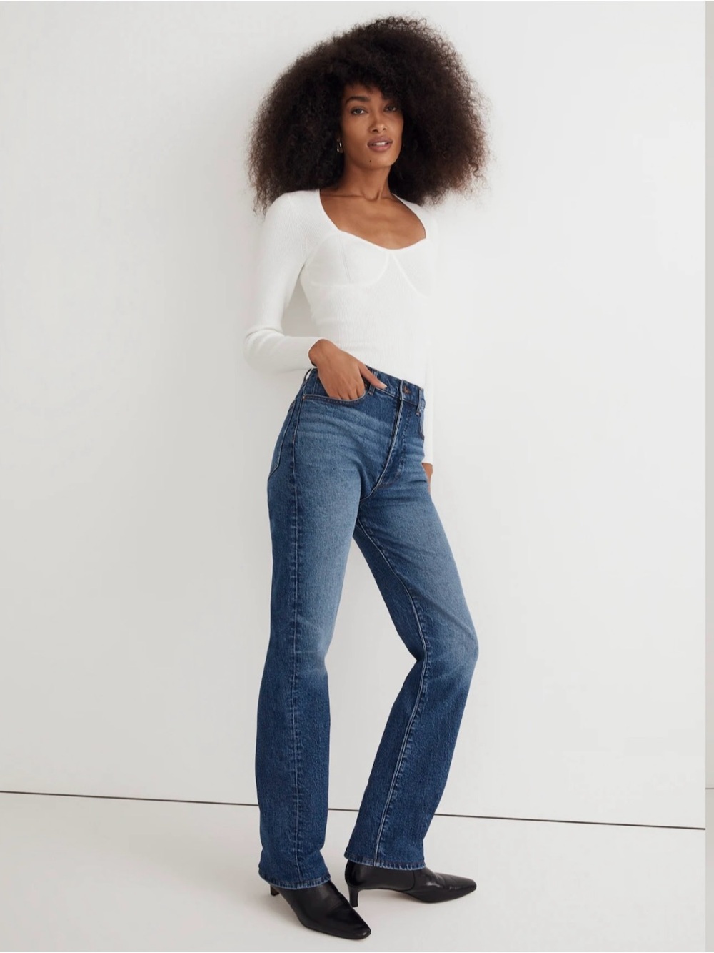 Madewell 90s Straight Jean- Barlow Wash, Size 29